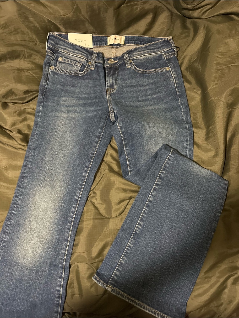 7 For All Mankind Women's Medium Blue Bootcut Jeans